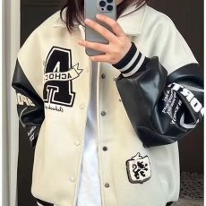 批发春秋棒球刺绣少女高中学生上衣夹克情侣复古初中服<b class='q'>冬</b>美式外套新款