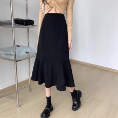 批发大码<b class='q'>女</b>装微胖MM半身裙<b class='q'>女</b>初春新款高腰遮胯显瘦中<b class='q'>长款</b><b class='q'>西装</b>鱼尾裙子