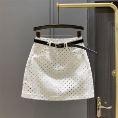 批发白色波点<b class='q'>半身</b>裙女夏季2025新款高腰a字裙小个子显瘦气质包臀<b class='q'>短裙</b>