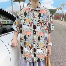 批发古着vintage复古日系<b class='q'>碎花</b><b class='q'>衬衫</b>男女宽松港味夏威夷沙滩短袖<b class='q'>衬衣</b>