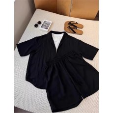批发2025精品套装春秋<b class='q'>女士</b>贵牌半袖V领套头<b class='q'>衬衫</b>宽松透气假两件女<b class='q'>衬衣</b>