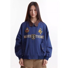 批发新品做旧高级感宽松工装外套男女情侣同款哈灵顿夹克2025年<b class='q'>春秋</b>季