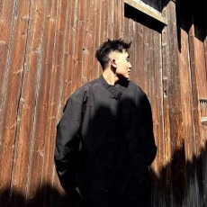 批发青少年新中式国风<b class='q'>唐装</b>衬衫<b class='q'>男</b>装春秋季新款休闲立领外套长袖上衣