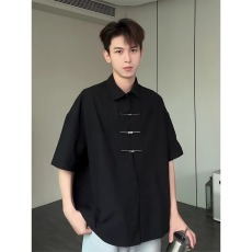 批发新中式国风冰丝<b class='q'>衬衫</b><b class='q'>男士</b>夏季高级感中国风上衣国潮牌唐装<b class='q'>短袖</b><b class='q'>衬衫</b>