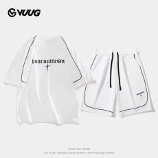 批发夏季套装男新款青少年宽松短袖<b class='q'>T</b><b class='q'>恤</b>2025运动学生潮流帅气休闲一套