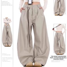 批发2025春夏季<b class='q'>男士</b>休闲<b class='q'>西裤</b>港风宽松阔腿拖地裤垂感弯刀裤男女小<b class='q'>西裤</b>