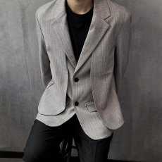 批发春秋千鸟格<b class='q'>西装</b>男外套新款<b class='q'>男士</b><b class='q'>休闲</b>单件格子修身西服高级单西男装