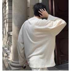 批发纯色肌理美式复古潮牌宽松圆领打底长袖上衣夏<b class='q'>男生</b><b class='q'>T</b><b class='q'>恤</b>