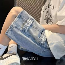 批发男童牛仔短裤夏装2025新款<b class='q'>儿童</b>夏季薄款五分裤中大童透气中裤痞帅