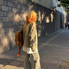 批发青少年时尚美式<b class='q'>街头</b>黄泥水洗做旧复古牛仔衣男女宽松潮牌夹克外套