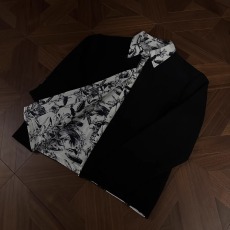 批发RTIMFD 水墨花内假两件拉链衬衫夹克 Cleanfit春<b class='q'>夏</b>立体双面外套男