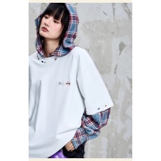 批发美式撞色彩绣纯棉短<b class='q'>袖</b>男夏潮牌小众设计感T恤cleanfit情侣<b class='q'>半截</b><b class='q'>袖</b>