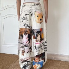 批发尼泊尔花裤子男中国风<b class='q'>亚麻</b>九分裤大码胖子宽松休闲灯笼阔腿哈伦裤