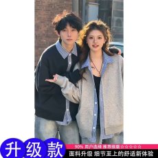 批发百搭文艺气质简约日系潮流慵懒假二件开衫卫衣ins流行时尚新款