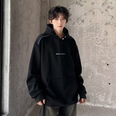 批发重磅美式高街连帽卫衣男秋冬潮牌拉链cleanfit小众设计感外套