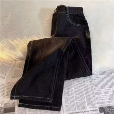 批发膝盖拉链<b class='q'>破洞</b>牛仔裤男春秋季修身小脚高街黑色潮流百搭休闲长裤子