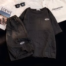 批发男士套装夏季薄款宽松短袖t恤ins港风潮牌衣服休闲<b class='q'>运动</b><b class='q'>短裤</b>两件套