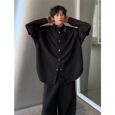 批发小众设计感拼接袖衬衫男秋季2025<b class='q'>新款</b>高级感潮牌男装衬衣外套