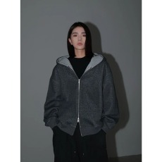 批发美式潮牌慵懒风拼色双拉链设计2025<b class='q'>春</b>季新款连帽休闲长袖男装上衣