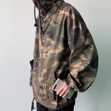 批发迷彩工装夹克男冲锋套头<b class='q'>外套</b>复古春秋潮牌户外休闲<b class='q'>宽松</b>半拉链上衣