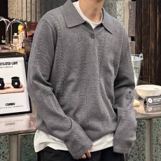 批发休闲针织衫男士春秋季新款痞帅宽松打底长袖T恤内搭POLO领毛衣男