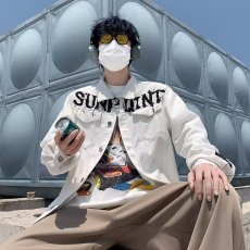 批发美式复古<b class='q'>牛仔</b>外套男春秋潮牌潮流痞帅百搭工装夹克高级感褂子上衣