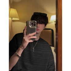 批发扎染印花日式复古潮流翻领长袖衬衫上衣2025春夏季<b class='q'>男生</b>衬衣