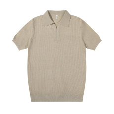 批发简约翻领韩版<b class='q'>短袖</b>毛衣男款潮牌纯色针织衫2025春夏季新款<b class='q'>男士</b>上衣