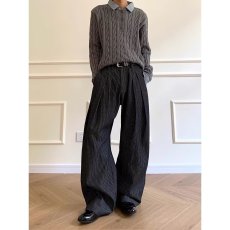 批发2025秋季新款阔腿<b class='q'>西装</b>裤<b class='q'>男</b>暗纹条纹显瘦阔腿裤职业通勤长裤