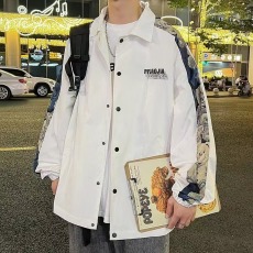 批发<b class='q'>外套</b>男宽松潮流春秋款<b class='q'>男士</b>2025新款秋季潮牌<b class='q'>休闲</b>港风男生翻领夹克