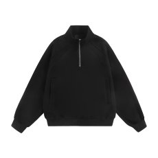 批发春秋立领带拉链套头<b class='q'>卫衣</b><b class='q'>男士</b>高级感长袖t恤男装品质打底衫