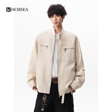 批发美式复古2025秋冬棒球服立领短款休闲<b class='q'>夹克</b>上衣工装外套男士