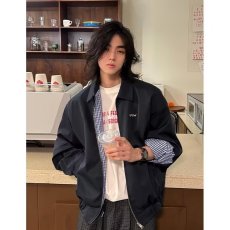 批发日系翻领斜纹刺绣棒球服夹克衫男士高级感秋<b class='q'>冬</b>季宽松拉链褂子外套