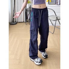 批发藏青色冰丝速干伞兵裤男女<b class='q'>夏</b>季薄款透气防晒工装裤山系户外运动裤