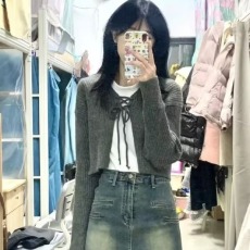 批发复古<b class='q'>牛仔</b>短裙女夏季2025年新款高腰弹力a字半身裙美式辣妹包臀裙