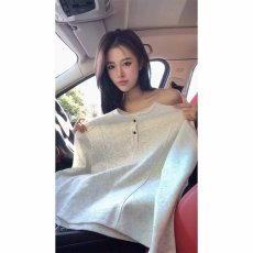 批发亨利领长袖华夫格<b class='q'>男</b>款春季新款美式宽松休闲百搭纯色上衣长袖<b class='q'>T</b><b class='q'>恤</b>