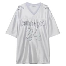 批发<b class='q'>韩国</b><b class='q'>代购</b>女装2024夏款潮人光泽质感闪耀棒球风宽松V领短袖潮<b class='q'>T</b><b class='q'>恤</b>