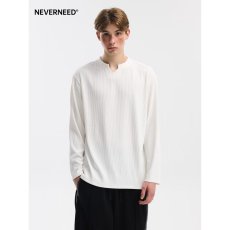 批发长袖T恤男士速干v领运动打底衫简约健身训练上衣白色内搭