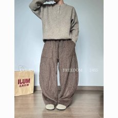 批发新中式毛呢阔腿休闲裤男锥形宽松<b class='q'>加肥</b><b class='q'>加大</b>码中国风<b class='q'>男装</b>灯笼哈伦裤