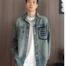 批发牛仔<b class='q'>衬衫</b>男春秋款复古做旧外套男潮牌青少年水洗褂子<b class='q'>衬衣</b>型夹克衫