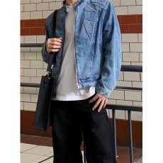 批发美式复古水洗牛仔<b class='q'>衬衫</b>男春秋款潮牌宽松休闲<b class='q'>衬衣</b>外套痞帅工装夹克