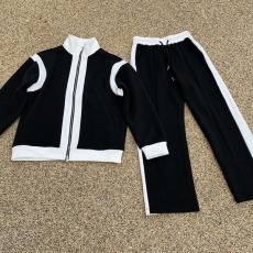 批发<b class='q'>男士</b>两件套秋季新款休闲宽松撞色立领<b class='q'>套装</b>胖子<b class='q'>卫衣</b>开衫情侣款百搭