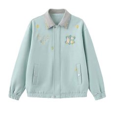 批发潮牌拼皮底特律工装夹克<b class='q'>男士</b>春秋季美式痞帅外套休闲宽松上衣