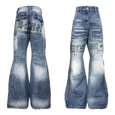 批发秋冬新款高端潮牌<b class='q'>印花</b>烫钻牛仔裤男欧货修身小脚潮流帅气百搭长裤