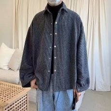 批发男士条纹牛仔<b class='q'>衬衫</b>男长袖秋季2025新款美式休闲<b class='q'>衬衣</b>开衫外搭