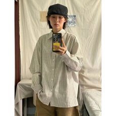 批发日系中性复古秋季休闲长袖衬<b class='q'>衫</b>男美拉德卡其格子衬<b class='q'>衣</b>秋天宽松<b class='q'>寸</b><b class='q'>衫</b>