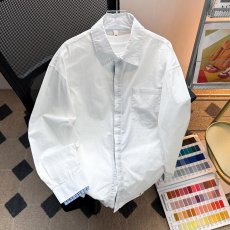 批发白色衬衫男士长袖宽松内搭打底学生班服休闲学院风衬衣