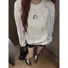 批发新款日系气质车缝线长袖<b class='q'>T</b><b class='q'>恤</b><b class='q'>原宿</b><b class='q'>潮流</b>ins流行文艺简约百搭慵懒时尚