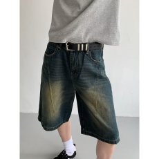 批发高腰阔腿<b class='q'>牛仔</b><b class='q'>短裤</b><b class='q'>男</b>2025夏季新款巨好看直筒宽松显瘦百搭七分中裤