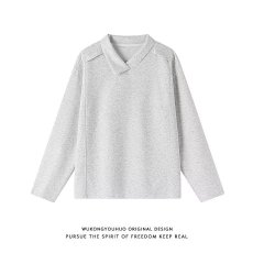 批发长袖POLO潮流百搭ins新款流行简约文艺时尚气质<b class='q'>原宿</b><b class='q'>日系</b>慵懒